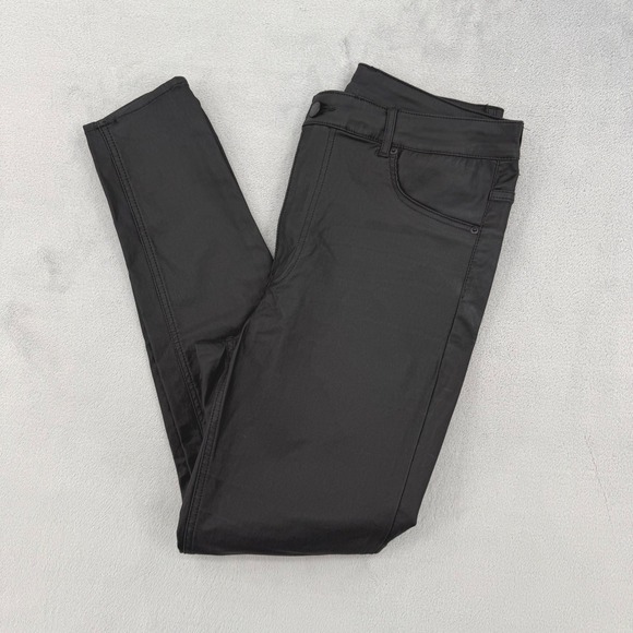 H&M Denim - H&M &Denim Curvy Jeggings Women's Size 12 Ultra High Waist Coated Black Ankle